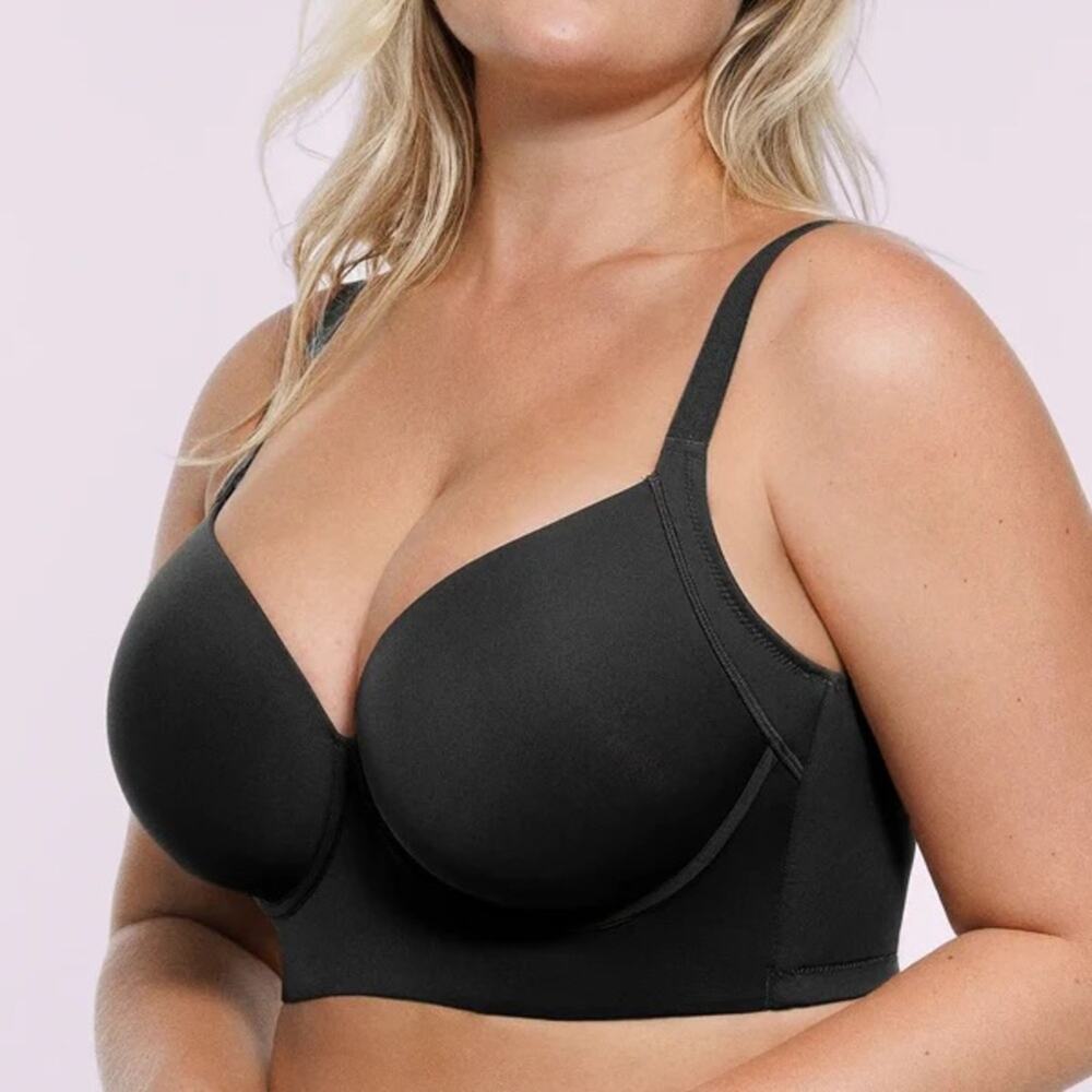 Shapellx Everyday Smooth T-Shirt Bra - Black 34DDD - Picture 2 of 9